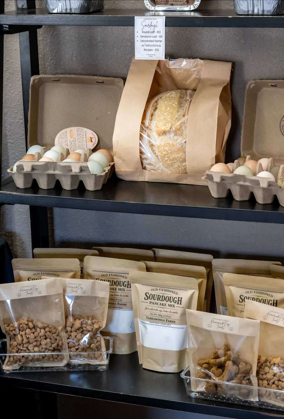 Farm fresh eggs, sourdough and pantry goods